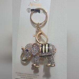 Natasha Couture Gold and Silver Elephant Key Holder